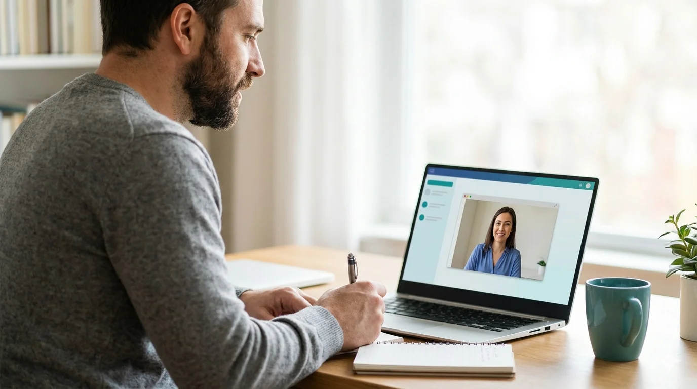 Client en visioconférence avec Pro-Assistante